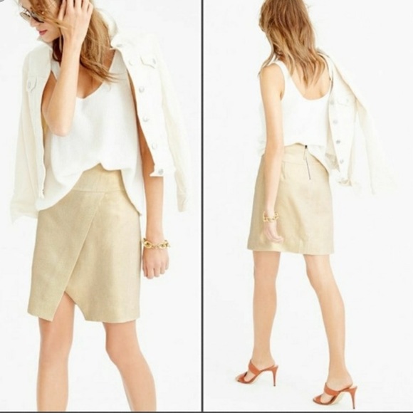 J. Crew Dresses & Skirts - J.Crew  faux wrap skirt, Blogger fav!!